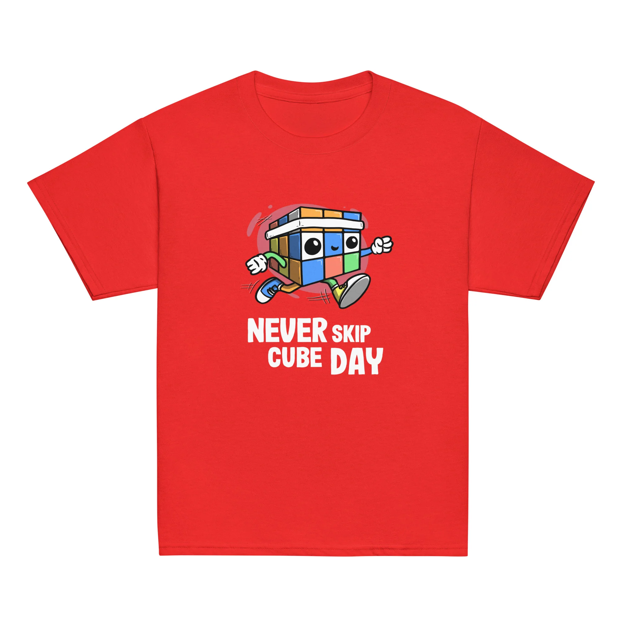 Never Skip Cube Day Youth T-Shirt (Puzzle Pals) - Image 7
