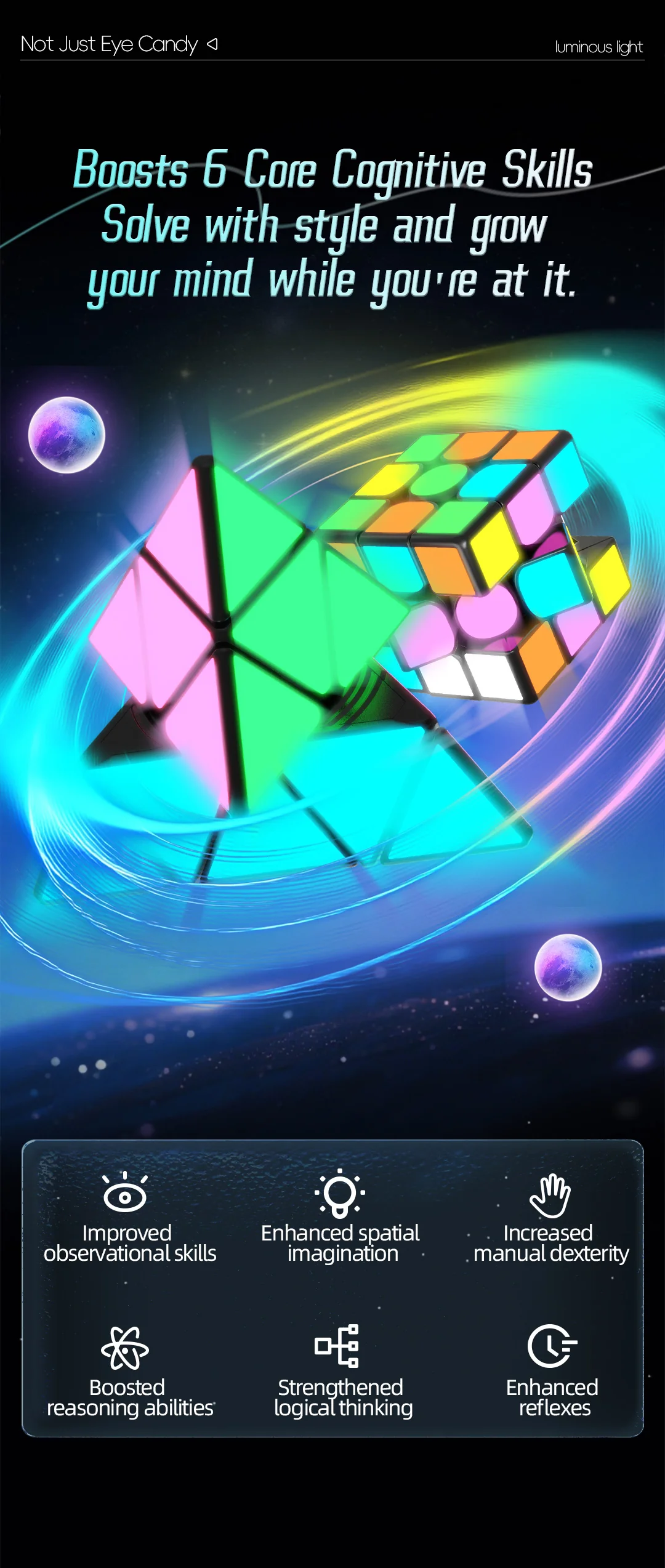 QiYi 3x3 (Glow in the Dark Stickers) - Image 10