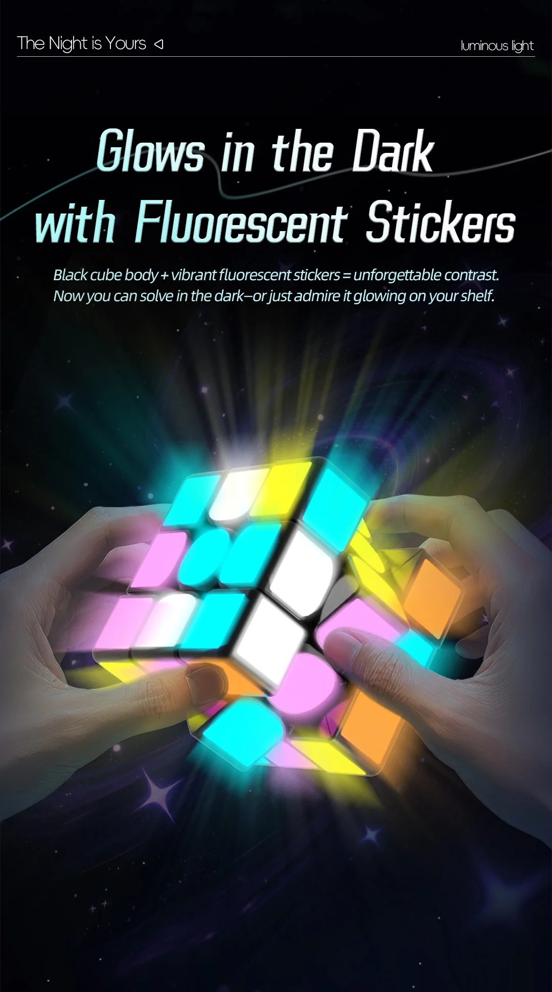 QiYi 3x3 (Glow in the Dark Stickers) - Image 6