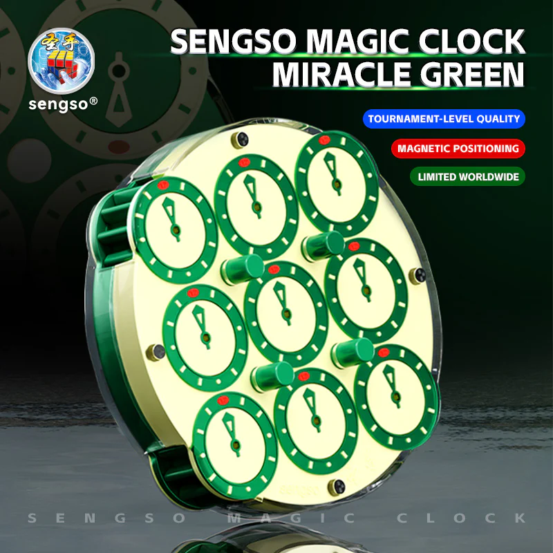 ShengShou Magnetic Clock V2 (Miracle Green Limited Edition) - Image 2