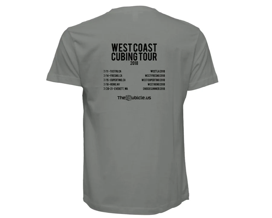 West Coast Cubing Tour T-Shirt - Image 2