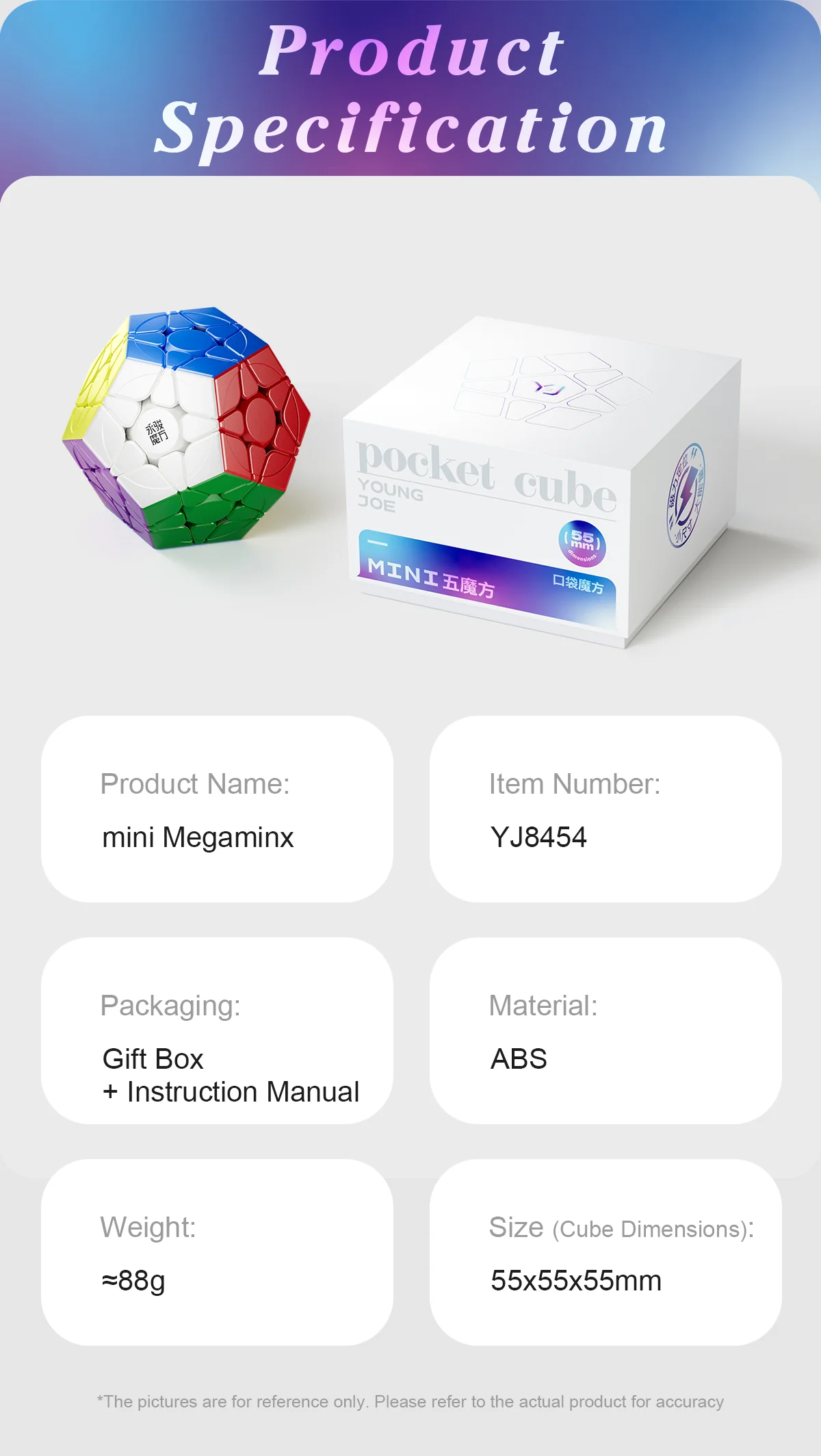 YJ Pocket Mini Megaminx (5.5cm, Magnetic + Ball-Core) - Image 9