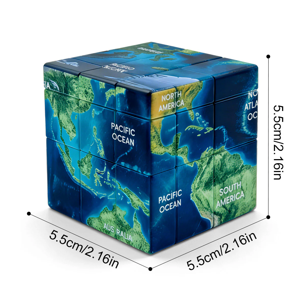 Ziina 3x3 Mirror World Map (3D) - Image 2