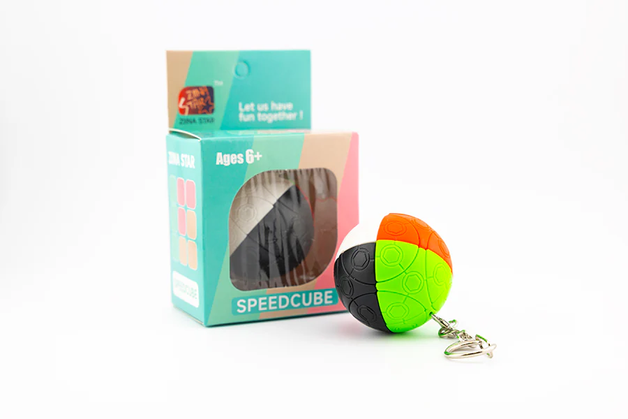 Ziina Football 2x2 Keychain Cube (4-Color)