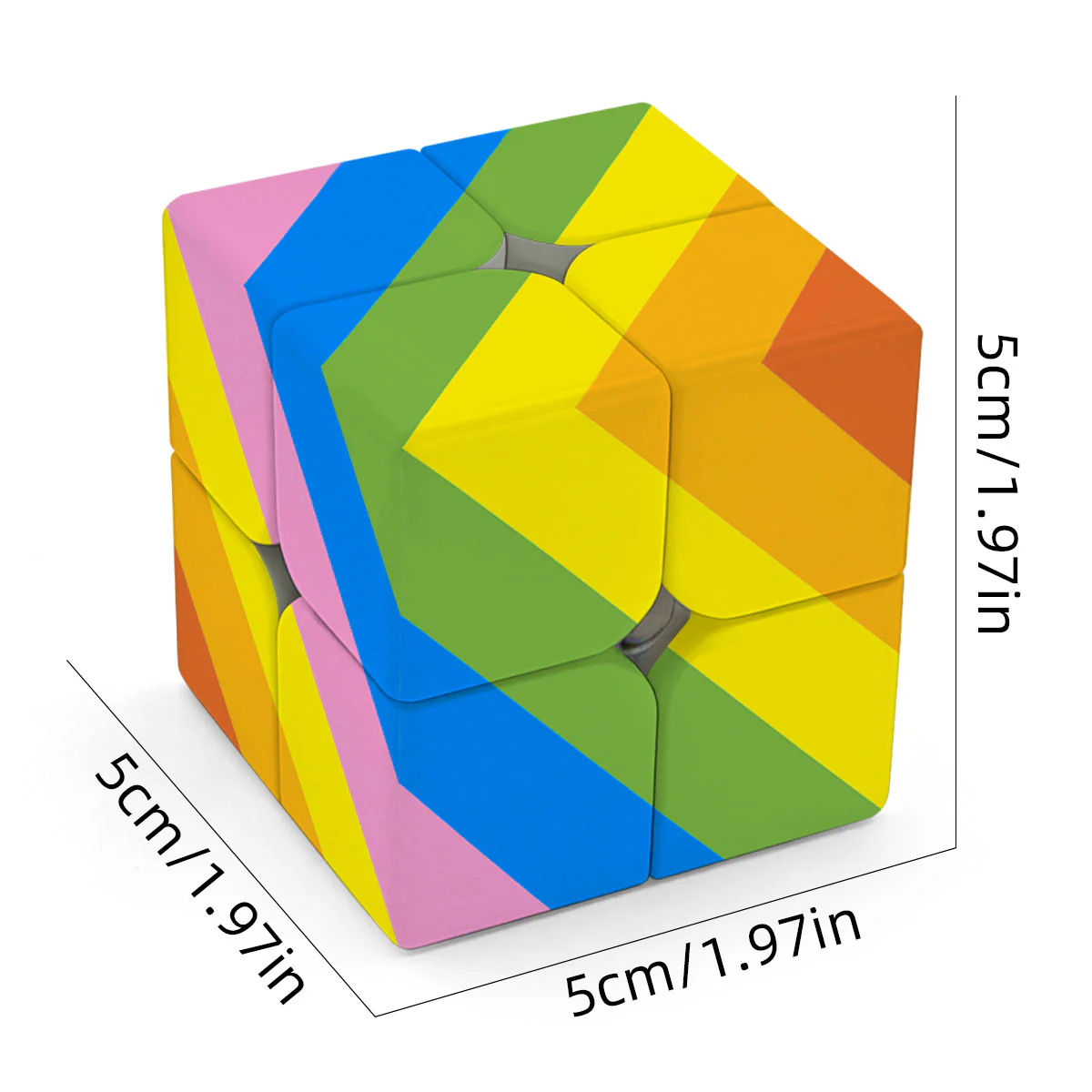 Ziina Rainbow Cube 2x2 (6-Color) - Image 3
